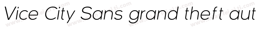 Vice City Sans grand theft auto字体转换
